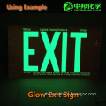safety sign glow in the dark pigment